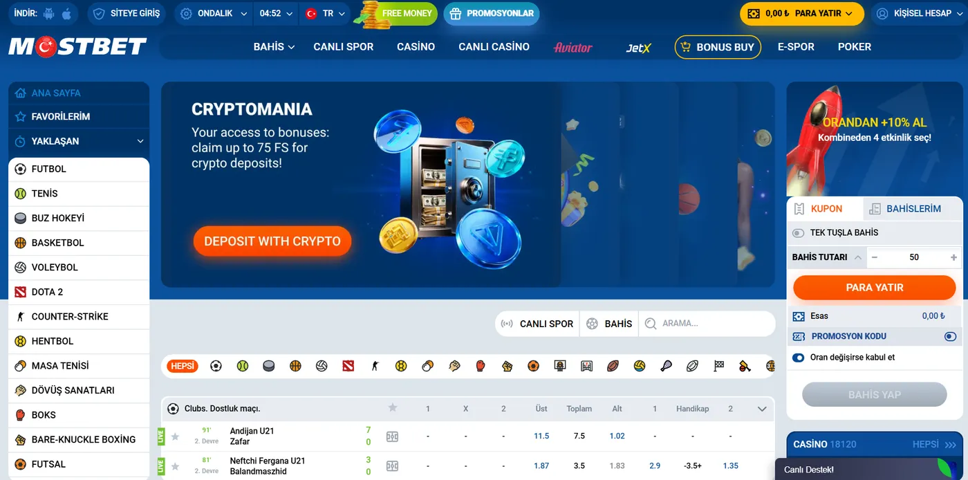 Mostbet app — mobil cihazlardan oyun seçenekleri