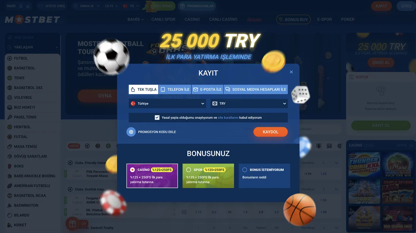 Mostbet'te adım adım kayıt olma rehberi